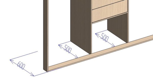 Глубина шкафа определяется индивидуально