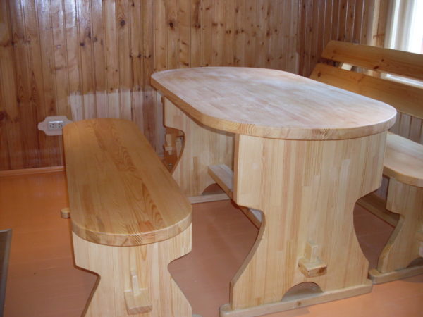 Мебель из массива для бани