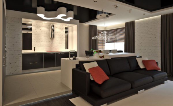 Кухня, совмещённая с гостиной, создаёт в квартире новое удобное пространство