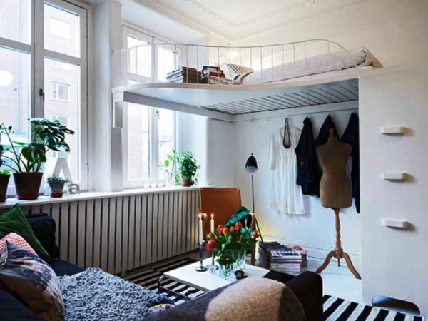 Интерьер комнаты в скандинавском стиле