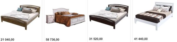 Цены на кровати из массива. Цены ориентировочные, уточняйте у производителей и в мебельных салонах