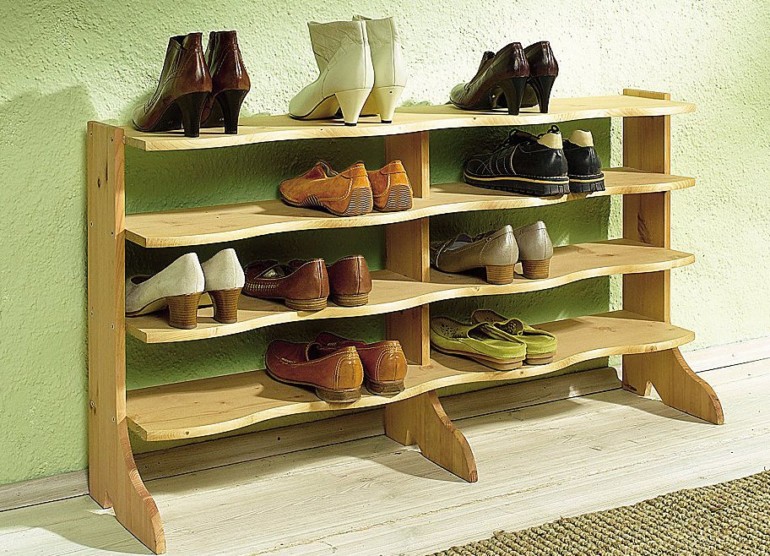 Этажерка для обуви из дерева